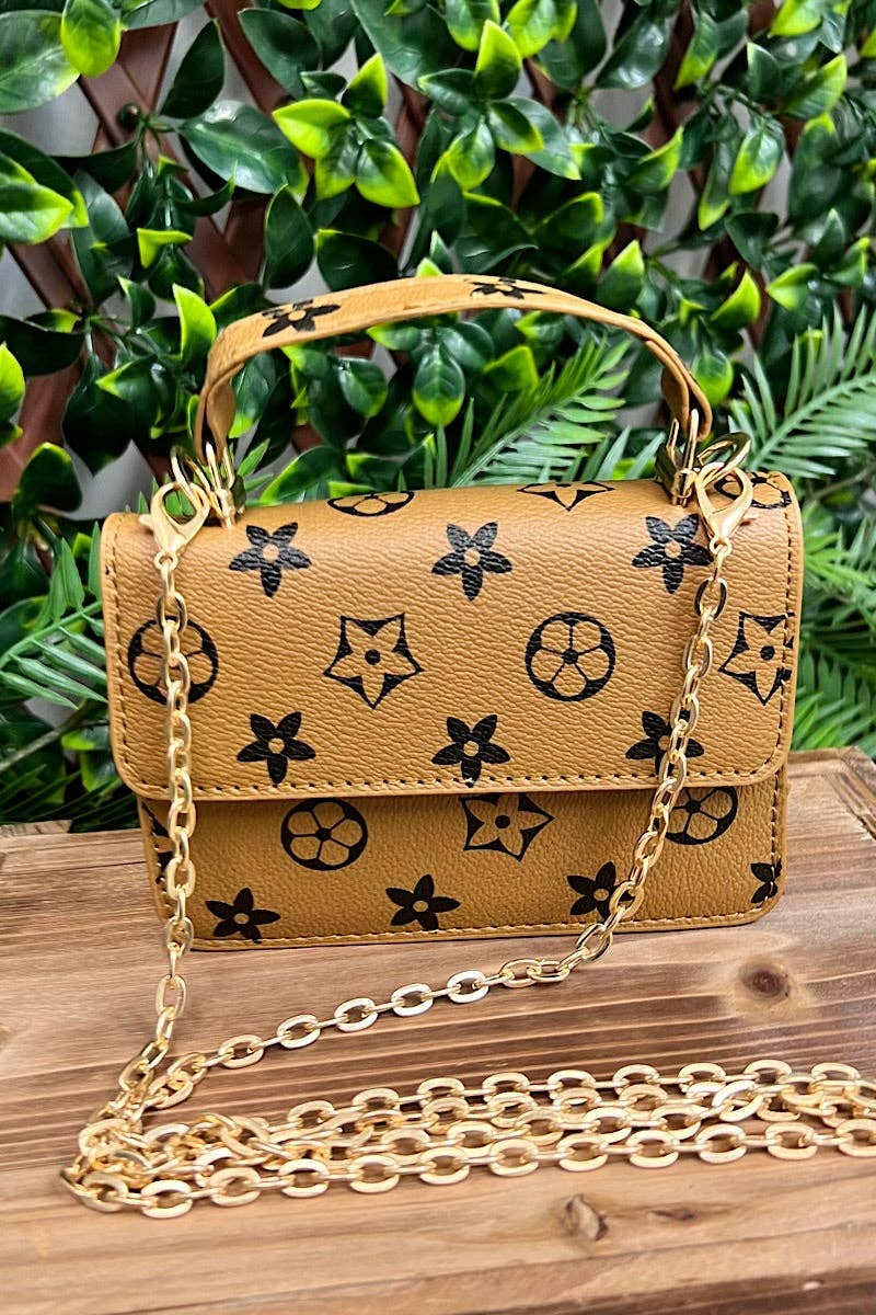 Tan Inspired LV Crossbody Purse