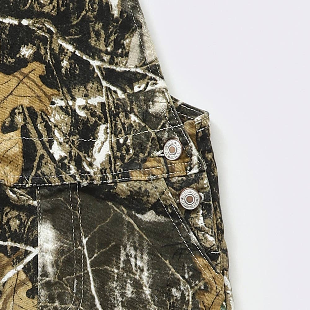 Kids Camo Print Denim Overalls