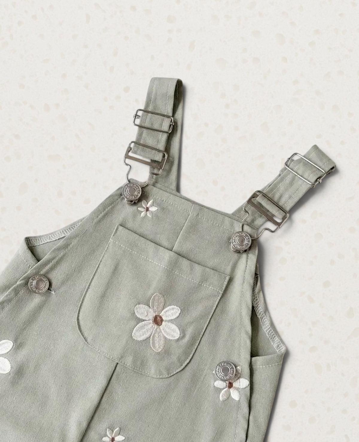 Pastel Embroidered Overalls