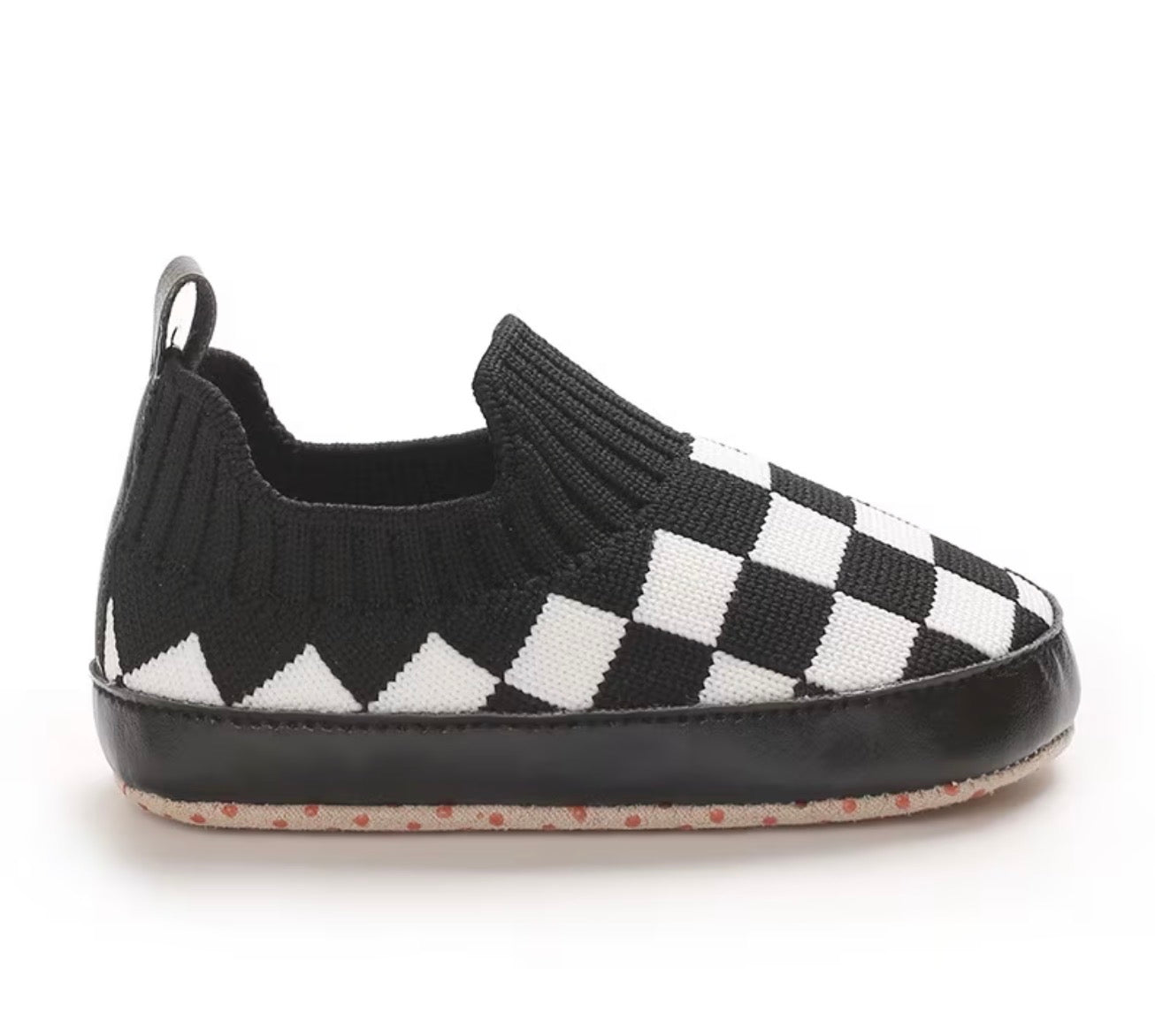 Black Checkered Mesh Shoe