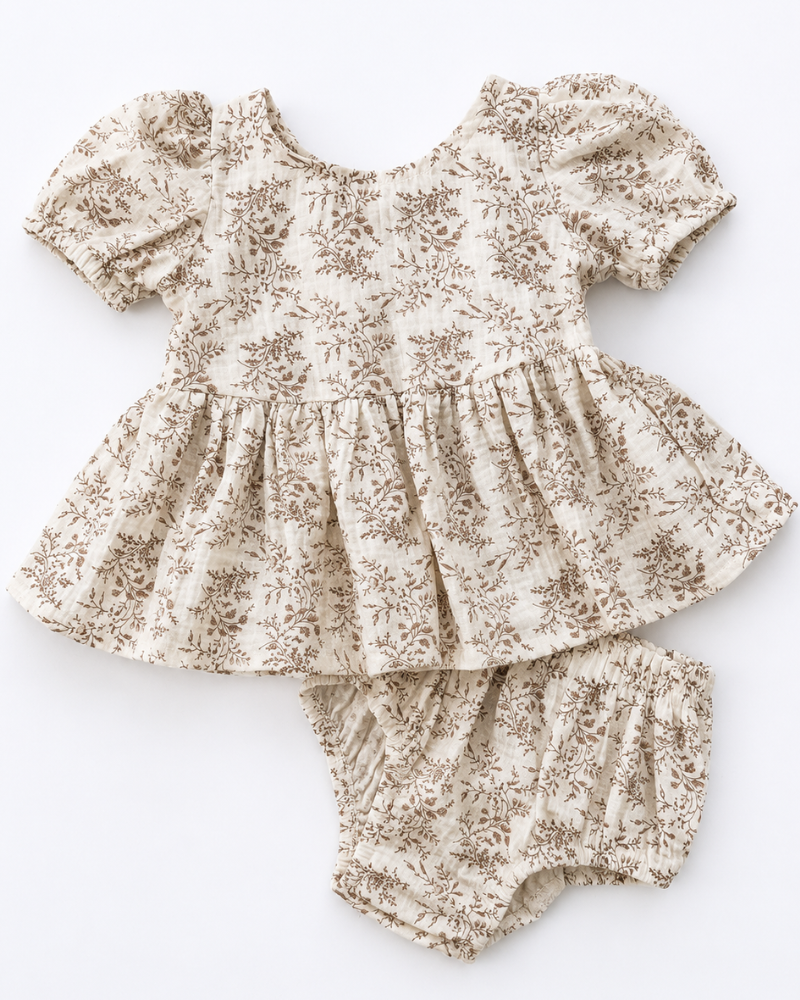 Quinn Bow-Back Top & Bloomer Set - Wisteria Smoke