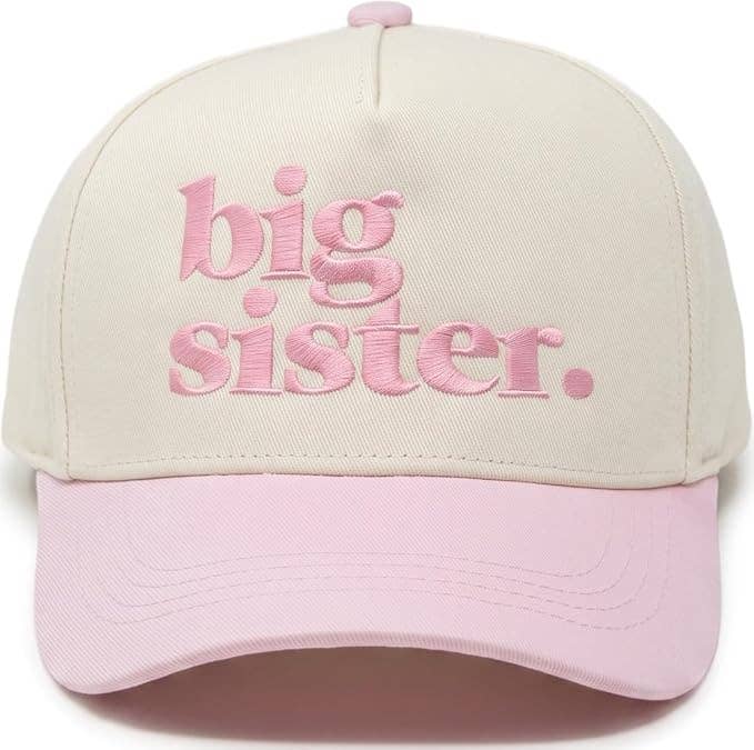 Kid/Baby Hat: Big Sister - Light Pink/Beige