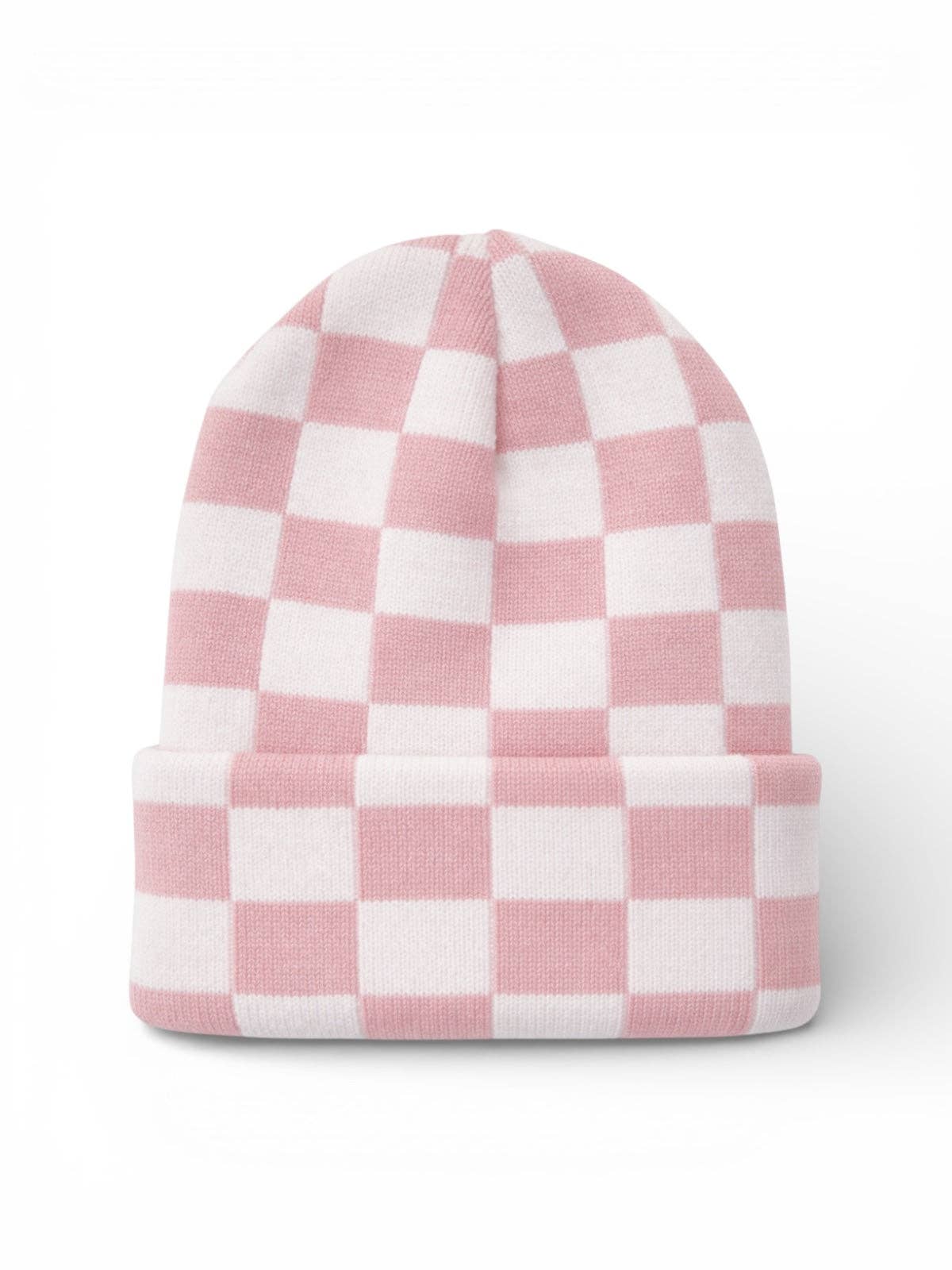 Baby's First Hat®, Petal Pink/Warm White Checkerboard