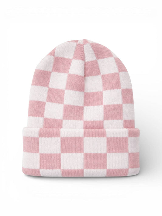 Baby's First Hat®, Petal Pink/Warm White Checkerboard
