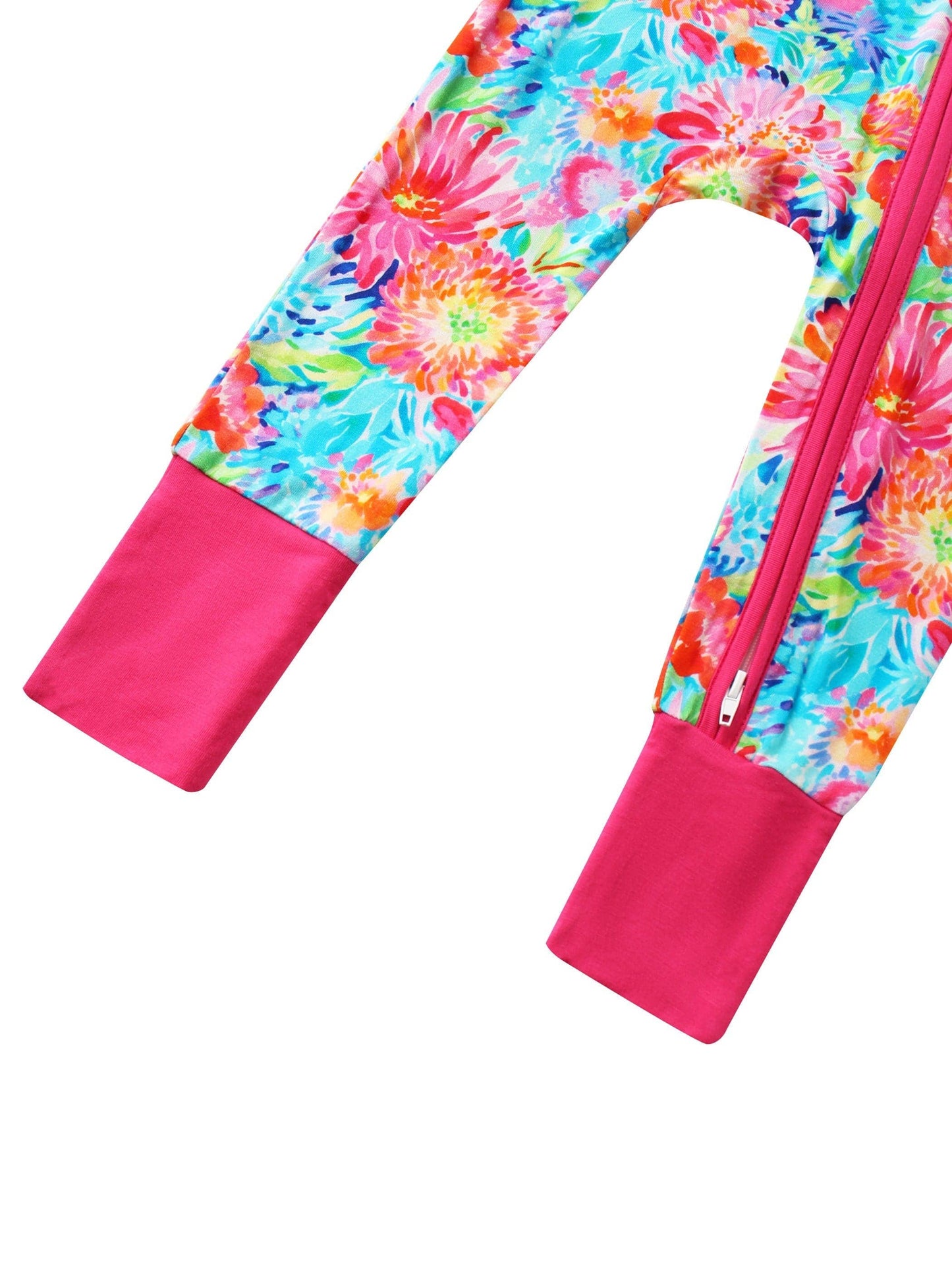 Coral Garden Bamboo Baby Convertible Zippy Romper