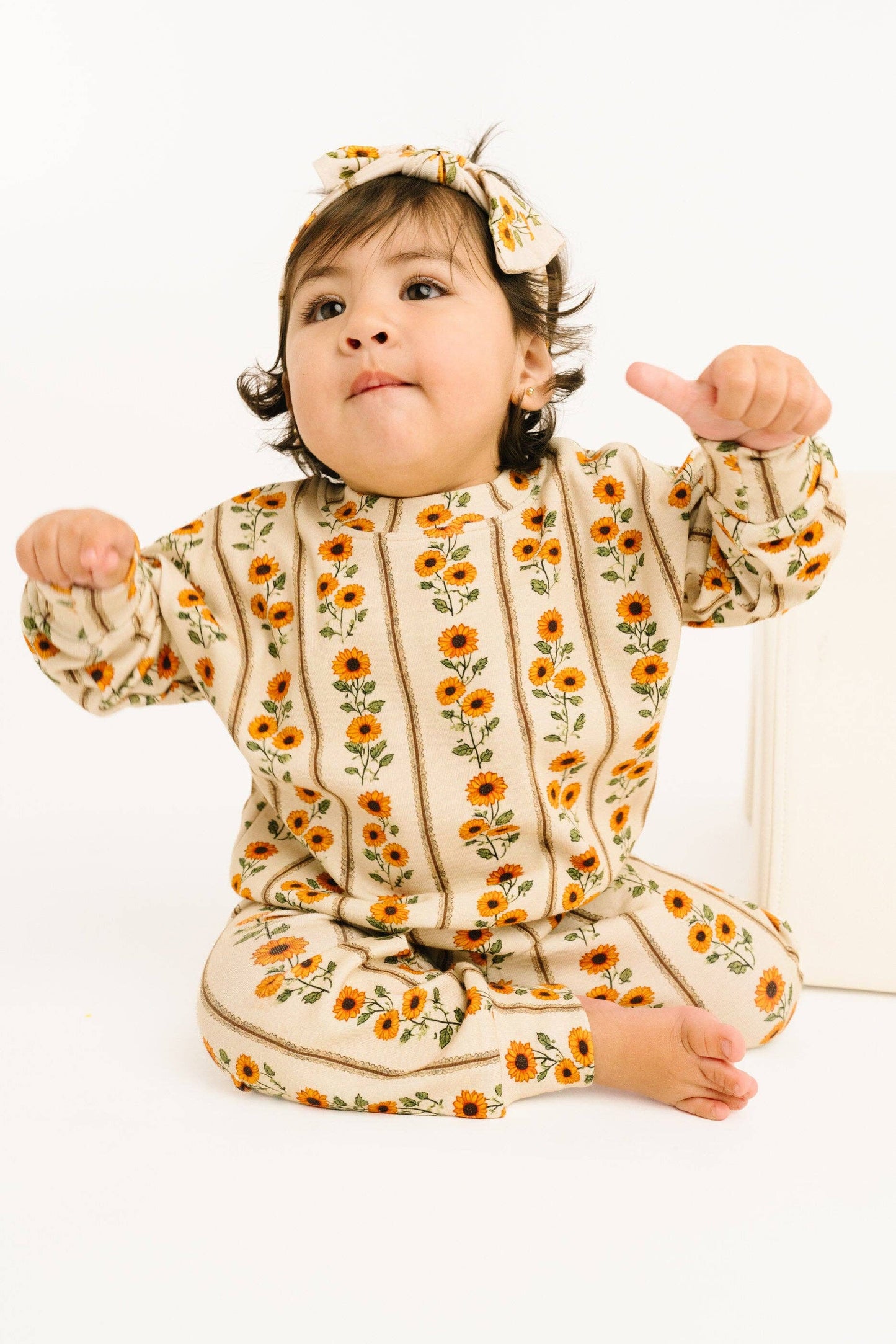 Sunflower Stripe Crewneck Set