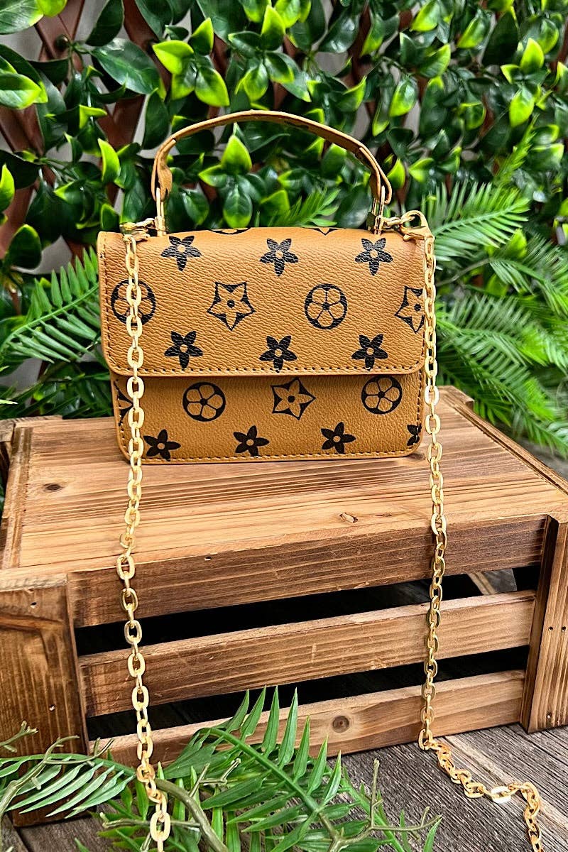 Tan Inspired LV Crossbody Purse