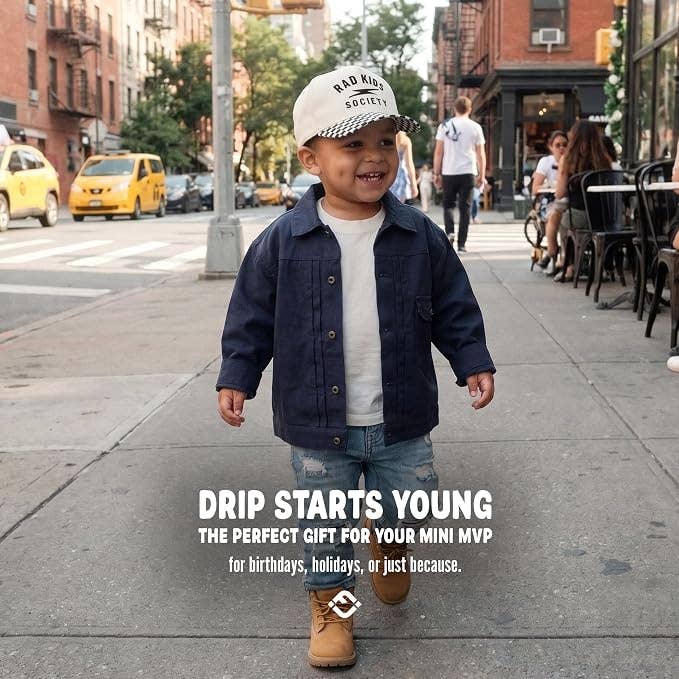 Kid/Baby Hat:  Rad Kids Society - Checker Print