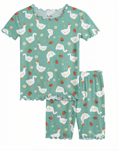 Swan Berry|Bamboo Short Sleeve PJs