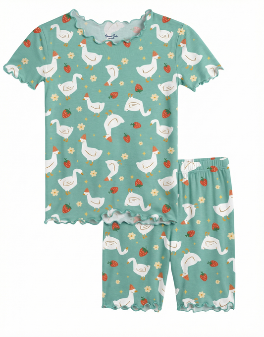 Swan Berry|Bamboo Short Sleeve PJs