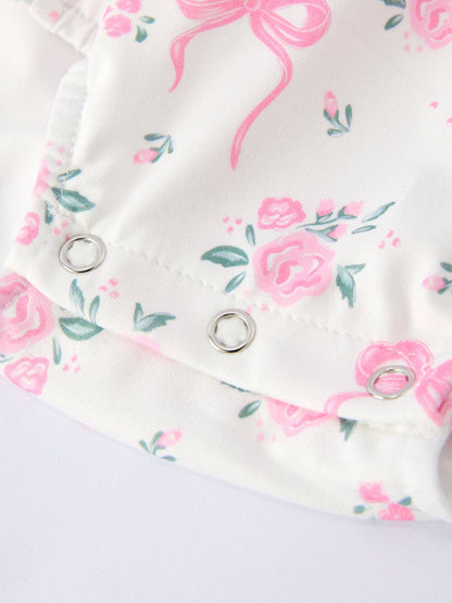 Floral Baby Girls Ruffle Romper