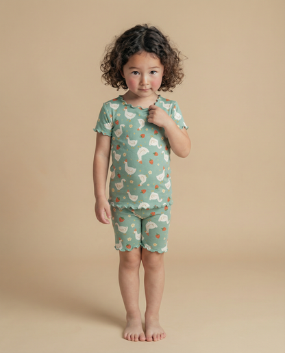Swan Berry|Bamboo Short Sleeve PJs