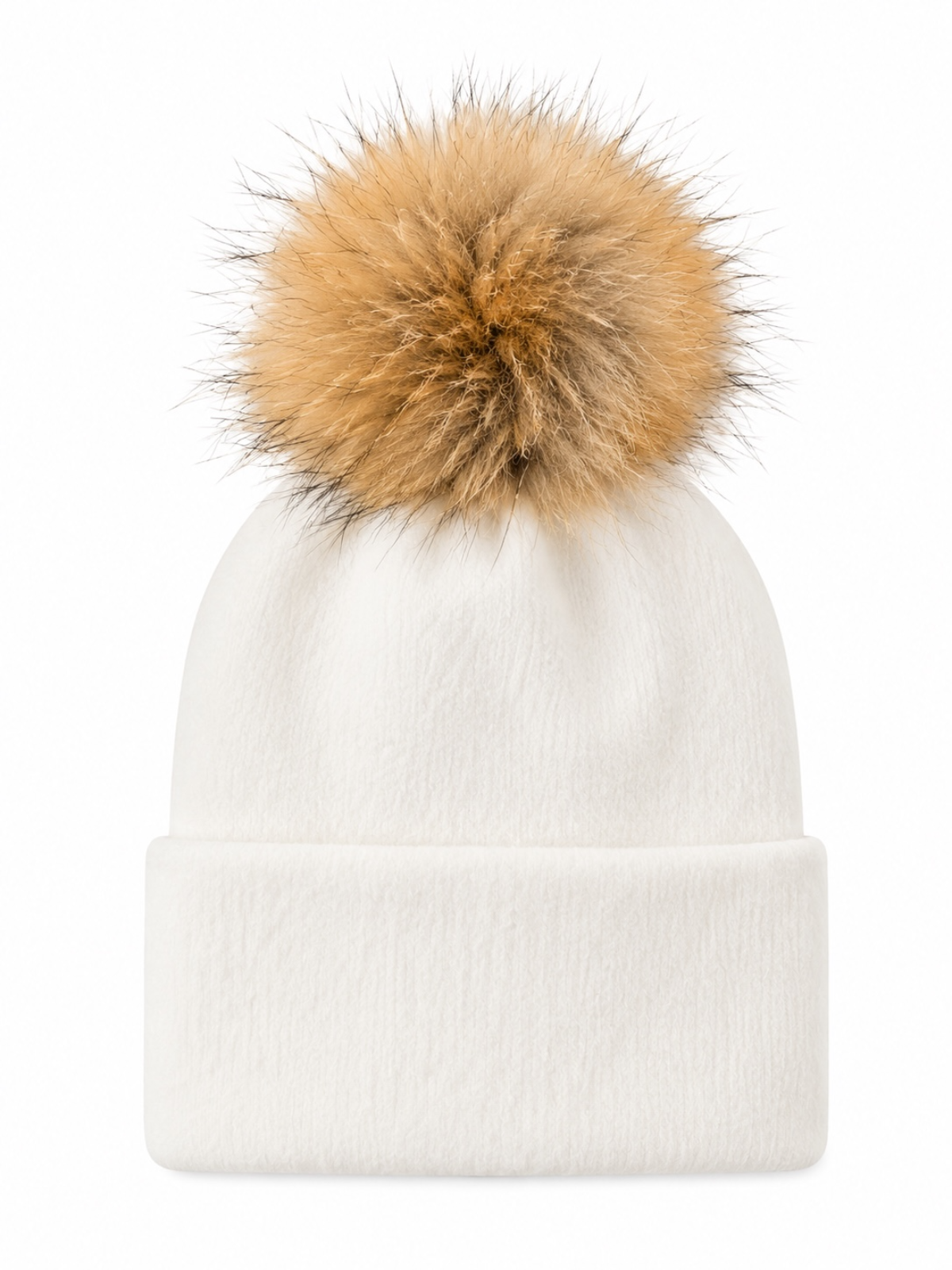 Baby's First Hat®, Warm White Fur Pom
