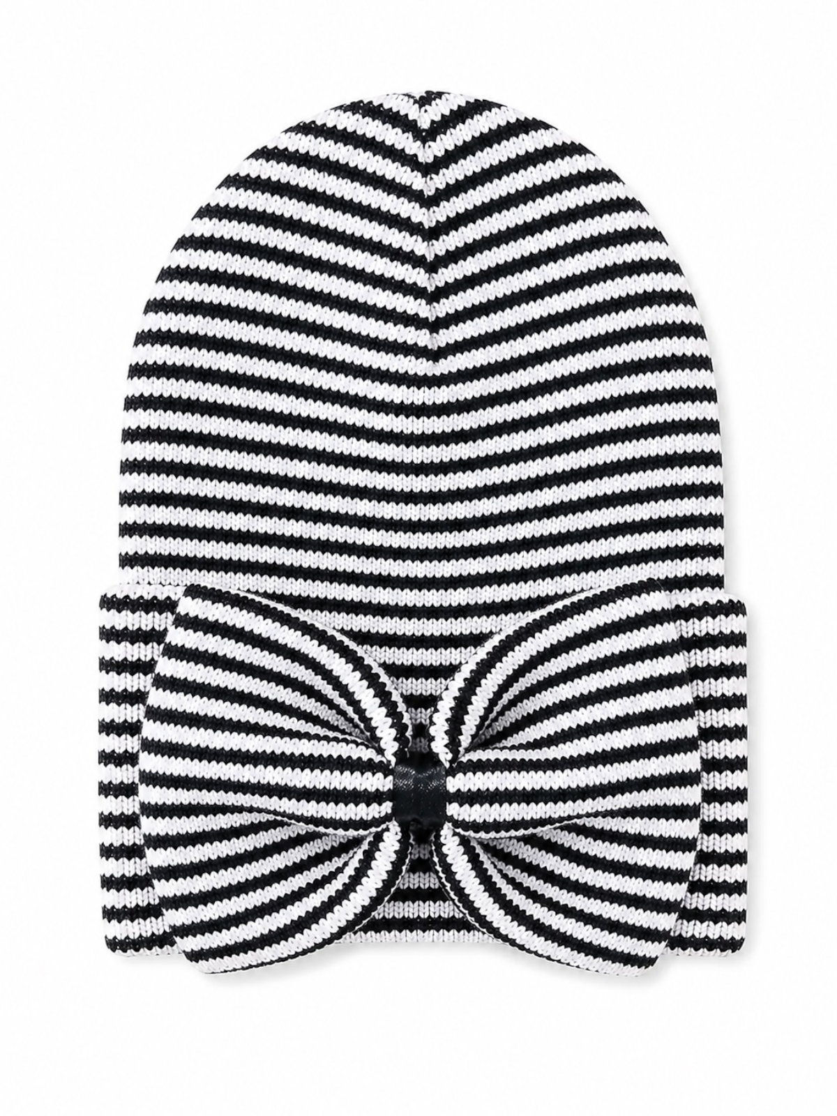 Baby's First Hat®, Black/White Stripe Bow