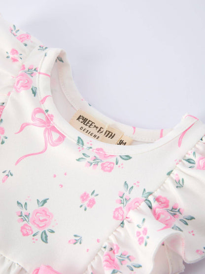 Floral Baby Girls Ruffle Romper