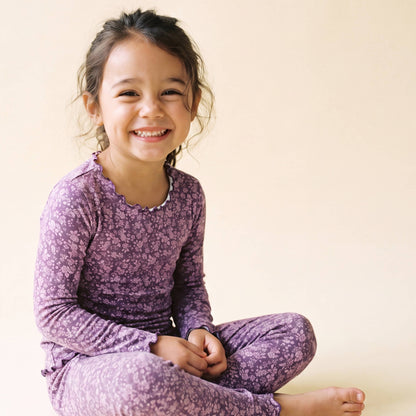 Peony Purple | Bamboo Long Sleeve PJ Set