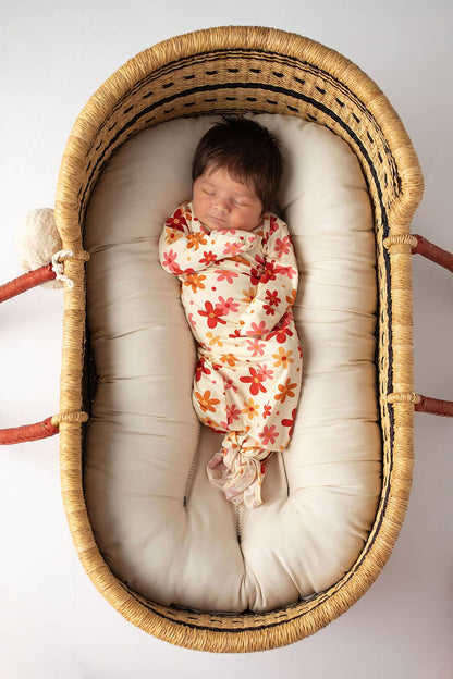 70s Groovy Flower Knotted Baby Gown