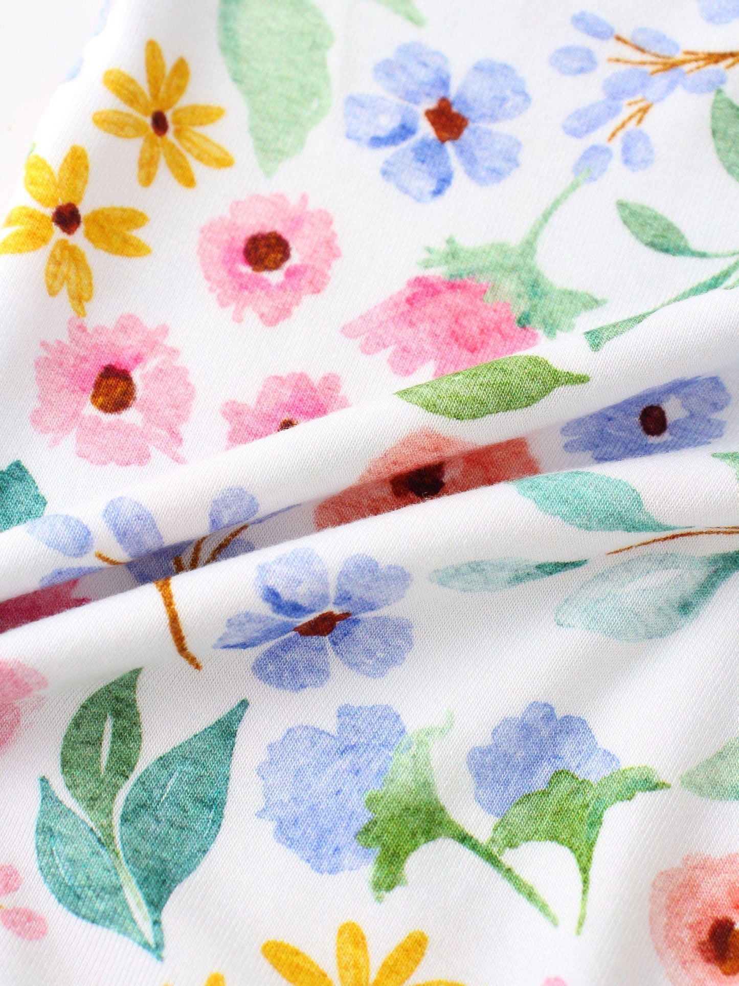 Ditsy Floral Bamboo Baby Convertible Zippy Romper