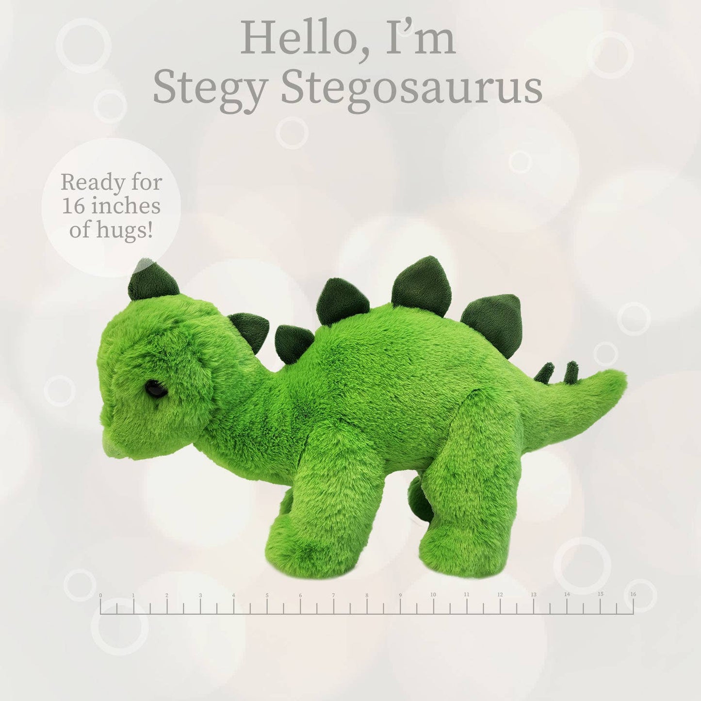 World's Softest Baby 16 inch - Green Stegosaurus Stuffed Toy