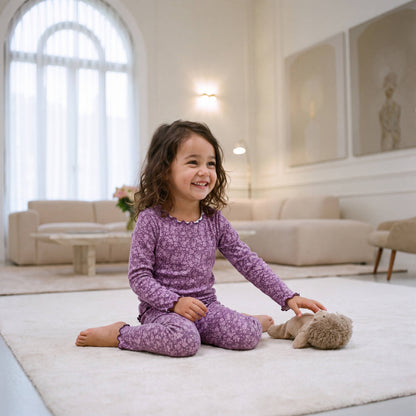 Peony Purple | Bamboo Long Sleeve PJ Set