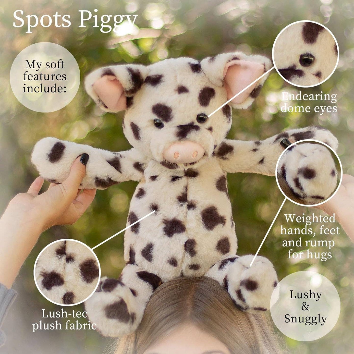 World's Softest Lushee 16 inch Spots Piggy Plush Toy for Kid