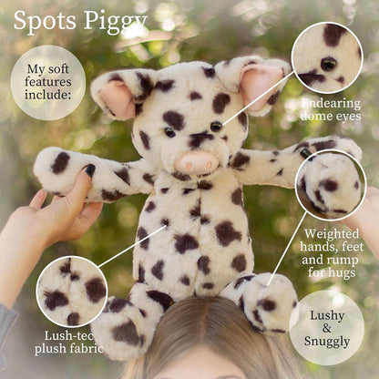 World's Softest Lushee 16 inch Spots Piggy Plush Toy for Kid