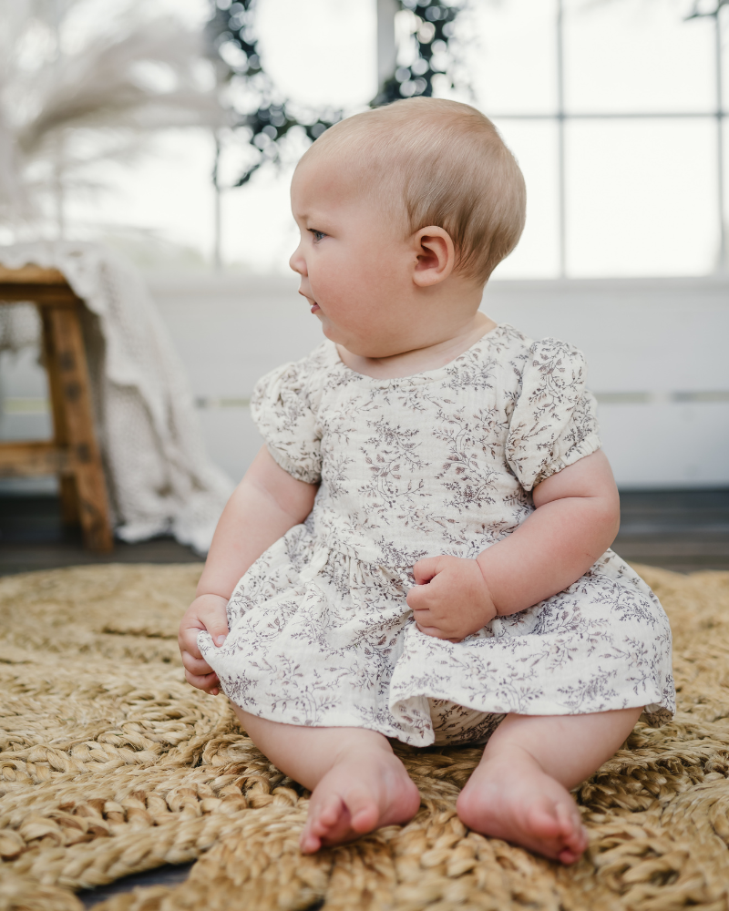 Quinn Bow-Back Top & Bloomer Set - Wisteria Smoke