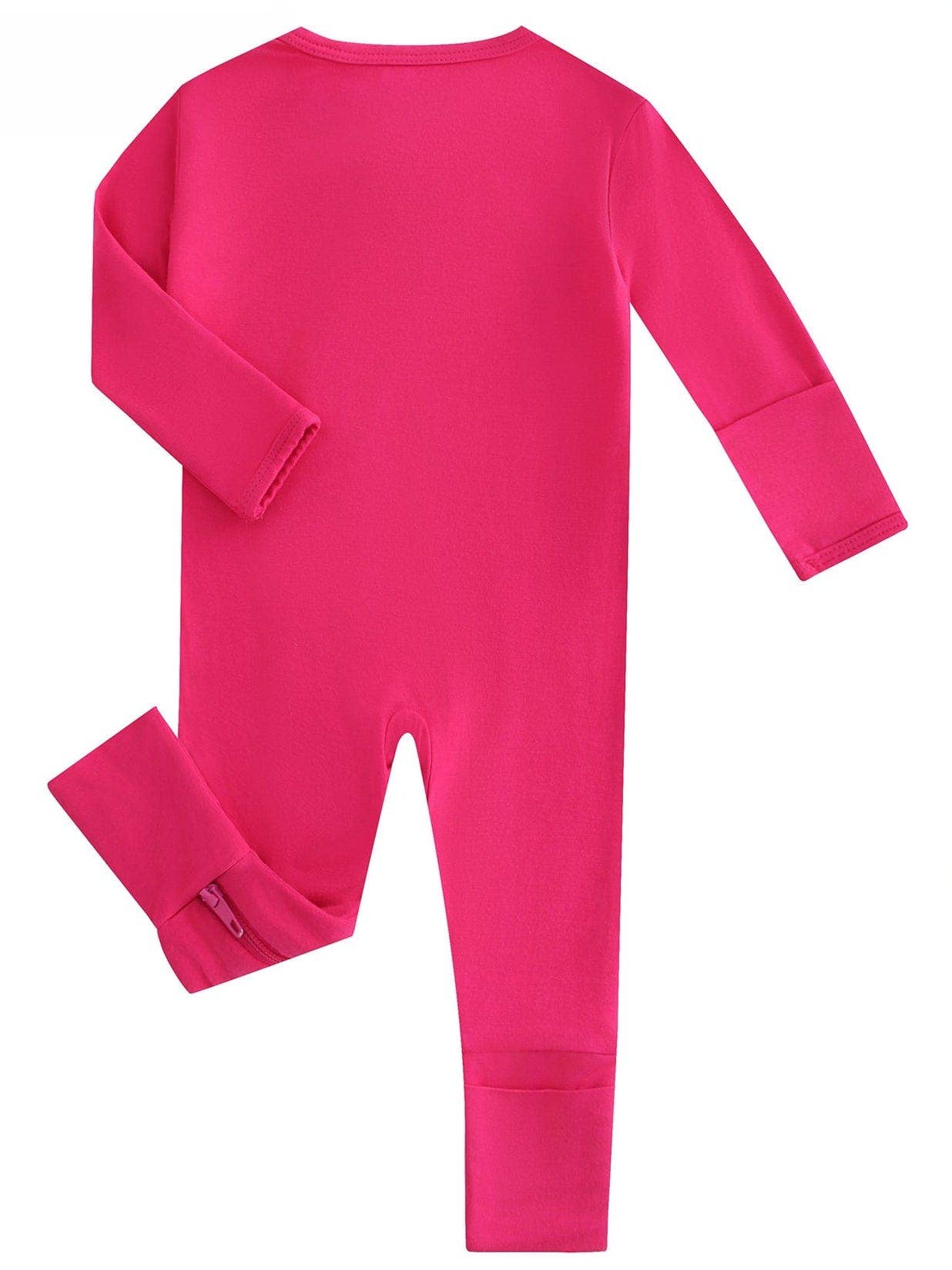 Hot Pink Bamboo Baby Convertible Zippy Romper