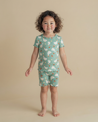 Swan Berry|Bamboo Short Sleeve PJs
