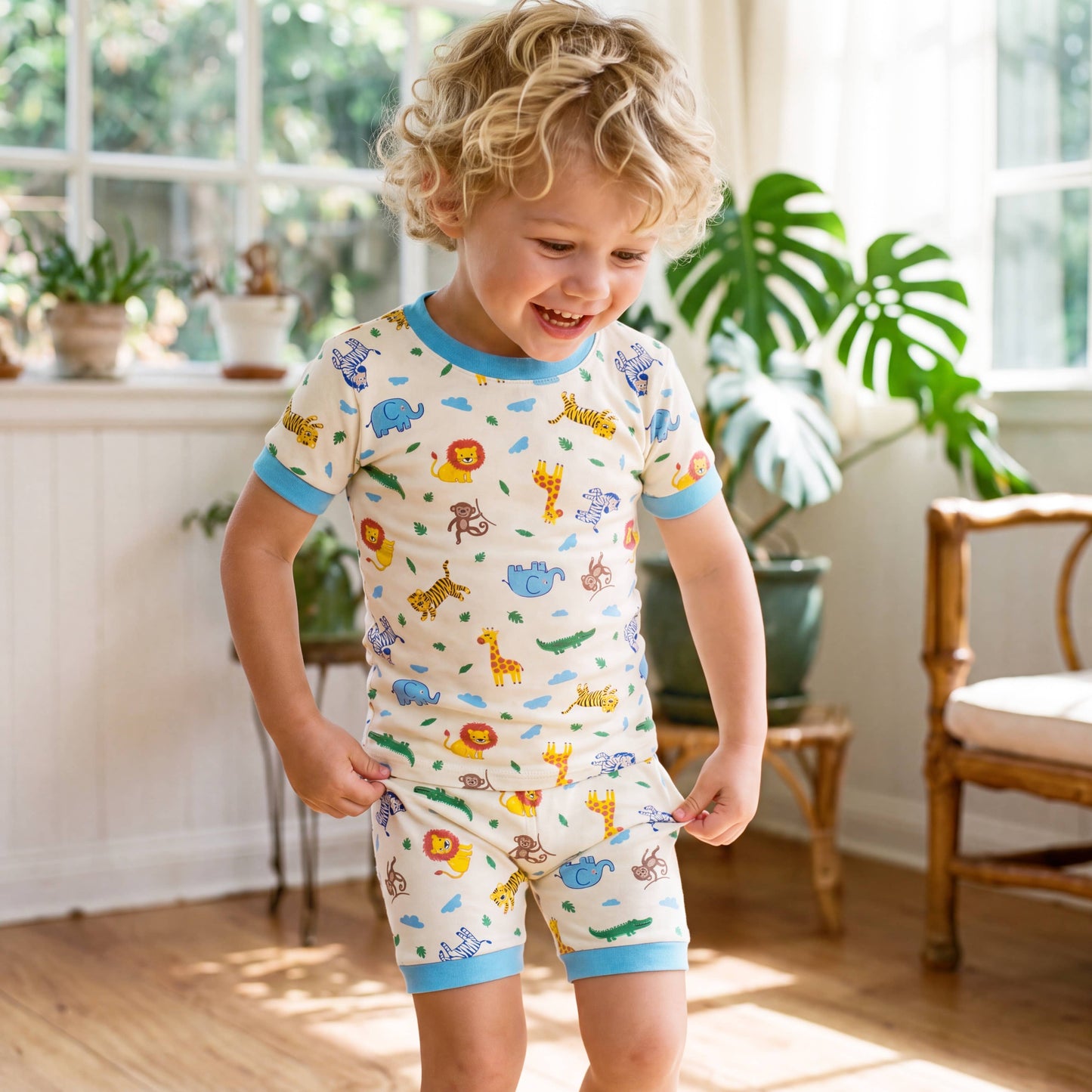 Safari Friends | Bamboo Short Sleeve PJ set
