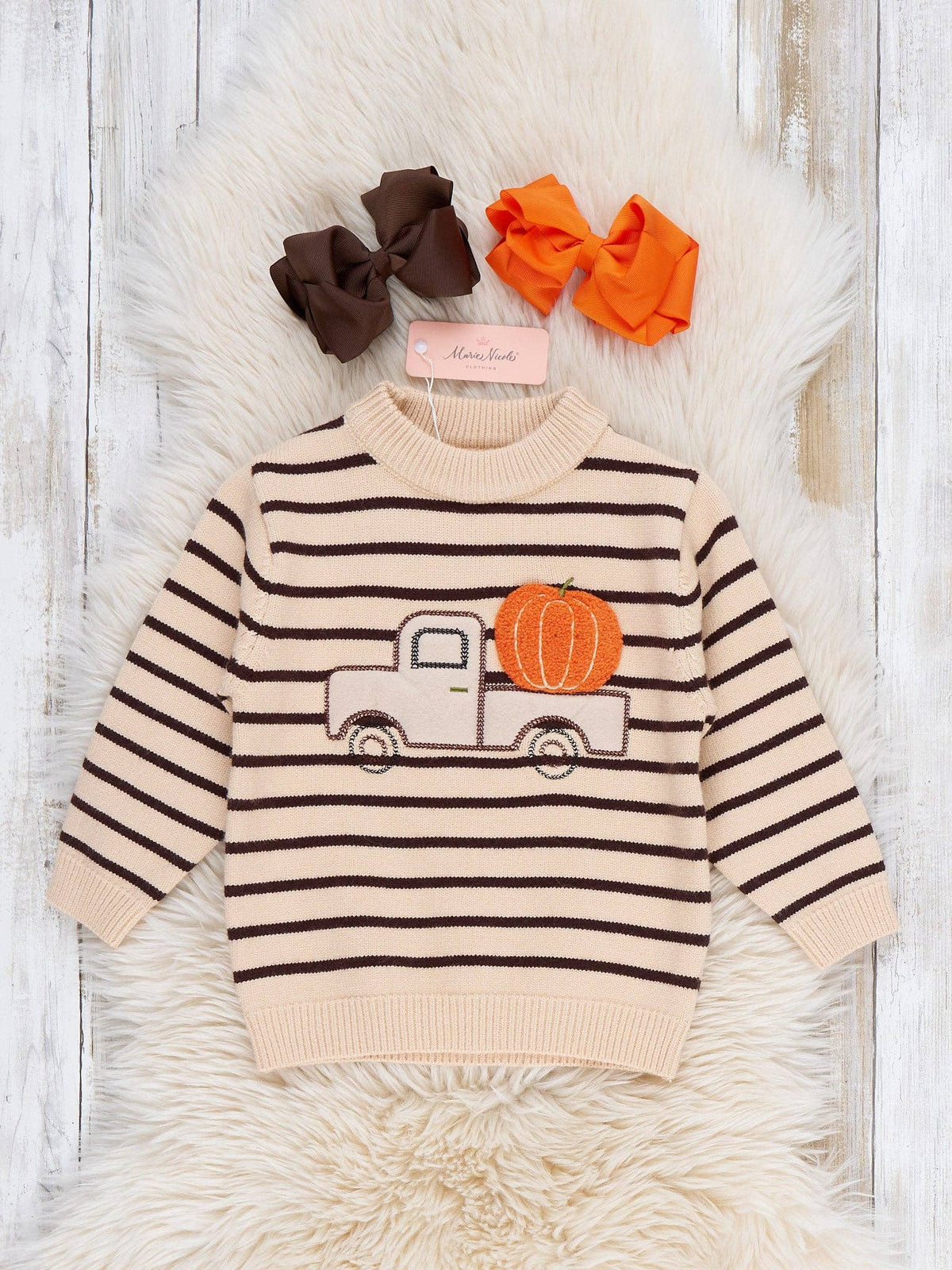 Pumpkin Hauler Embroidered Sweater