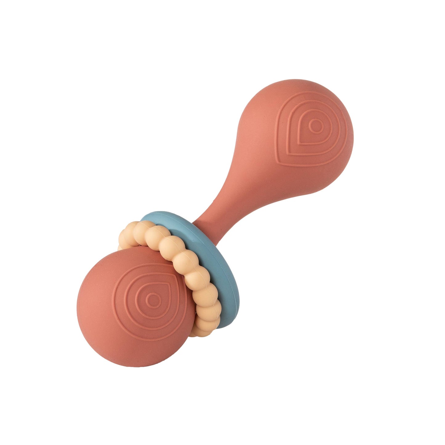 Simply Silicone Rattle - Red Clay