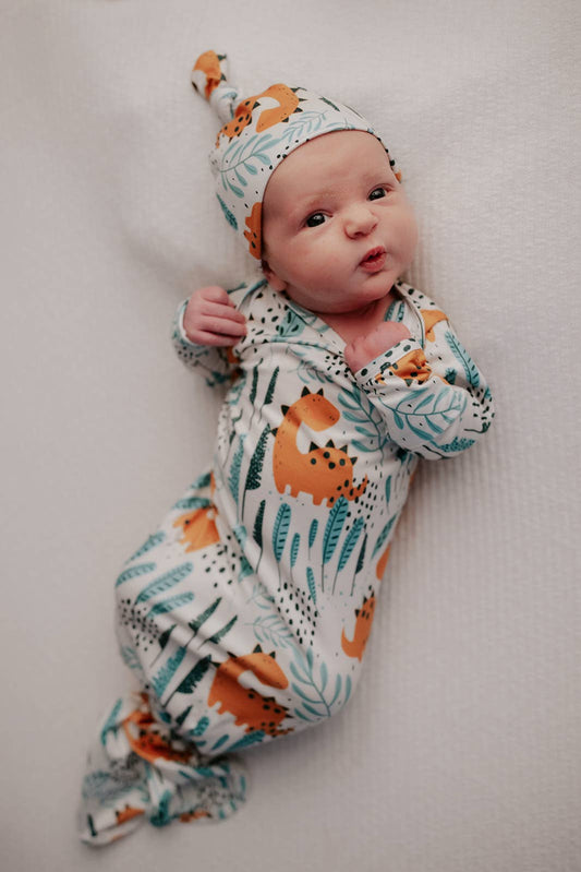 Dinosaur Animal Print Zoo Knotted Gown