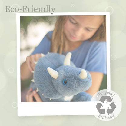 World's Softest 16" Large Lushees Teal Triceritops Plush Toy