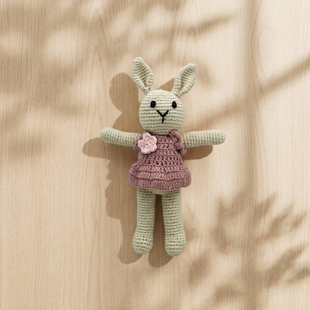 Lullaby Stitch | Bunny Rattle - Girl