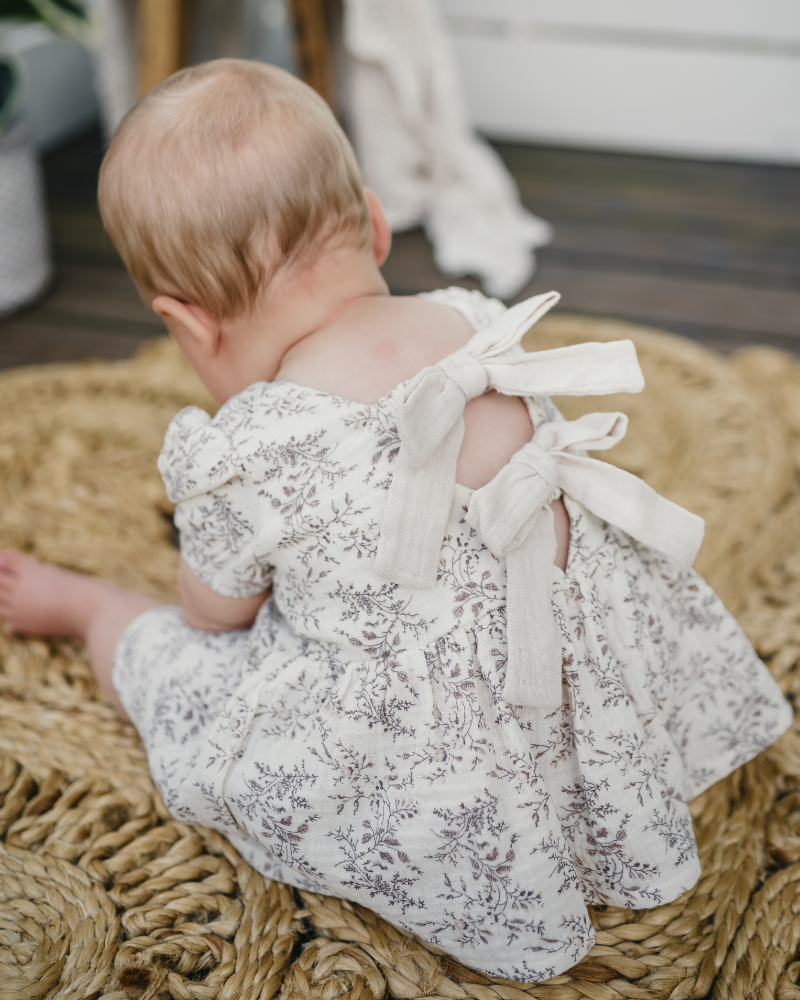 Quinn Bow-Back Top & Bloomer Set - Wisteria Smoke