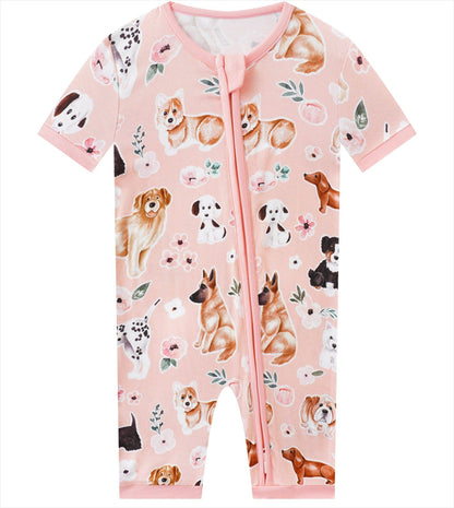 Pups & Petals Bamboo Shorty Romper