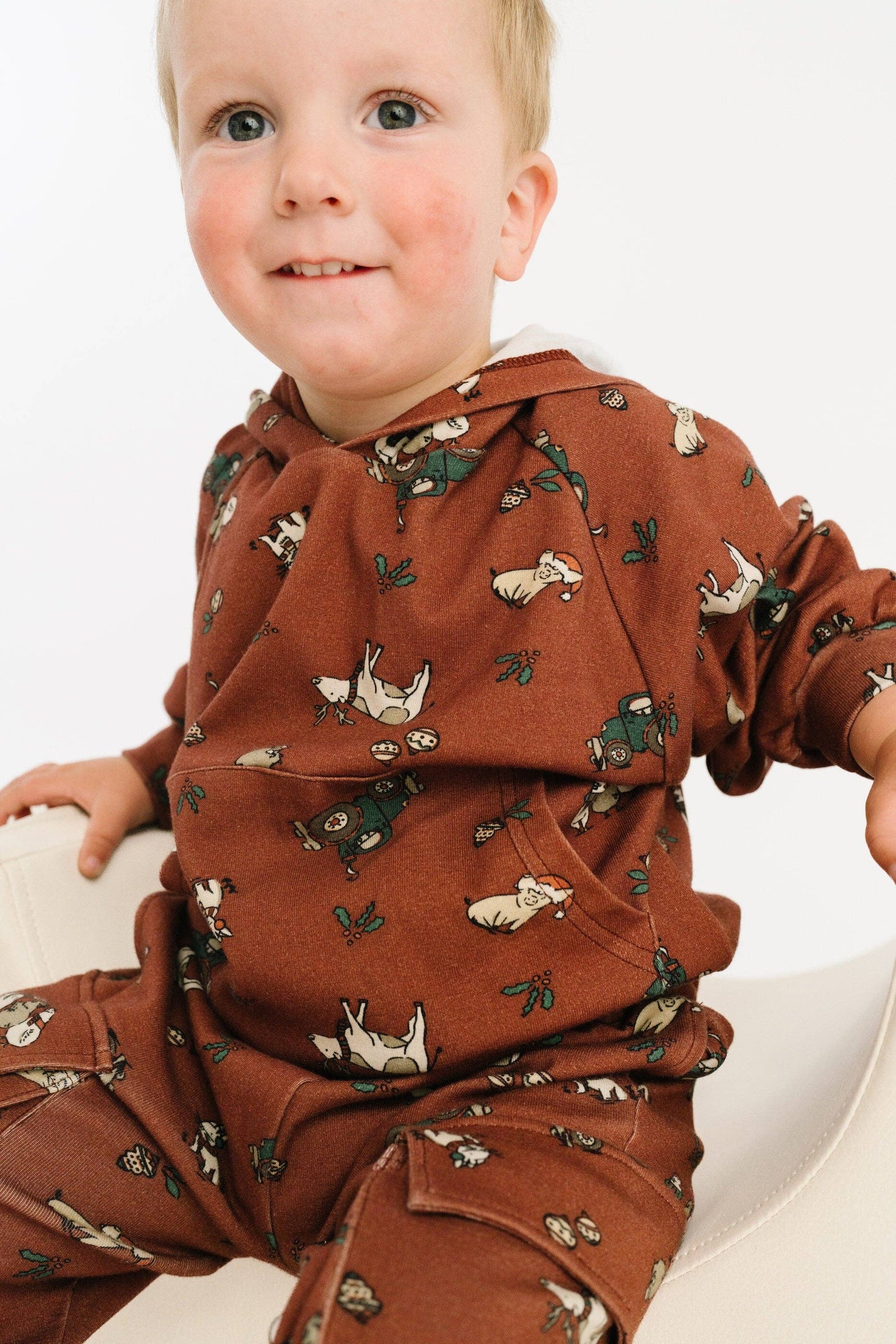 Christmas Farm Cargo Hoodie Set