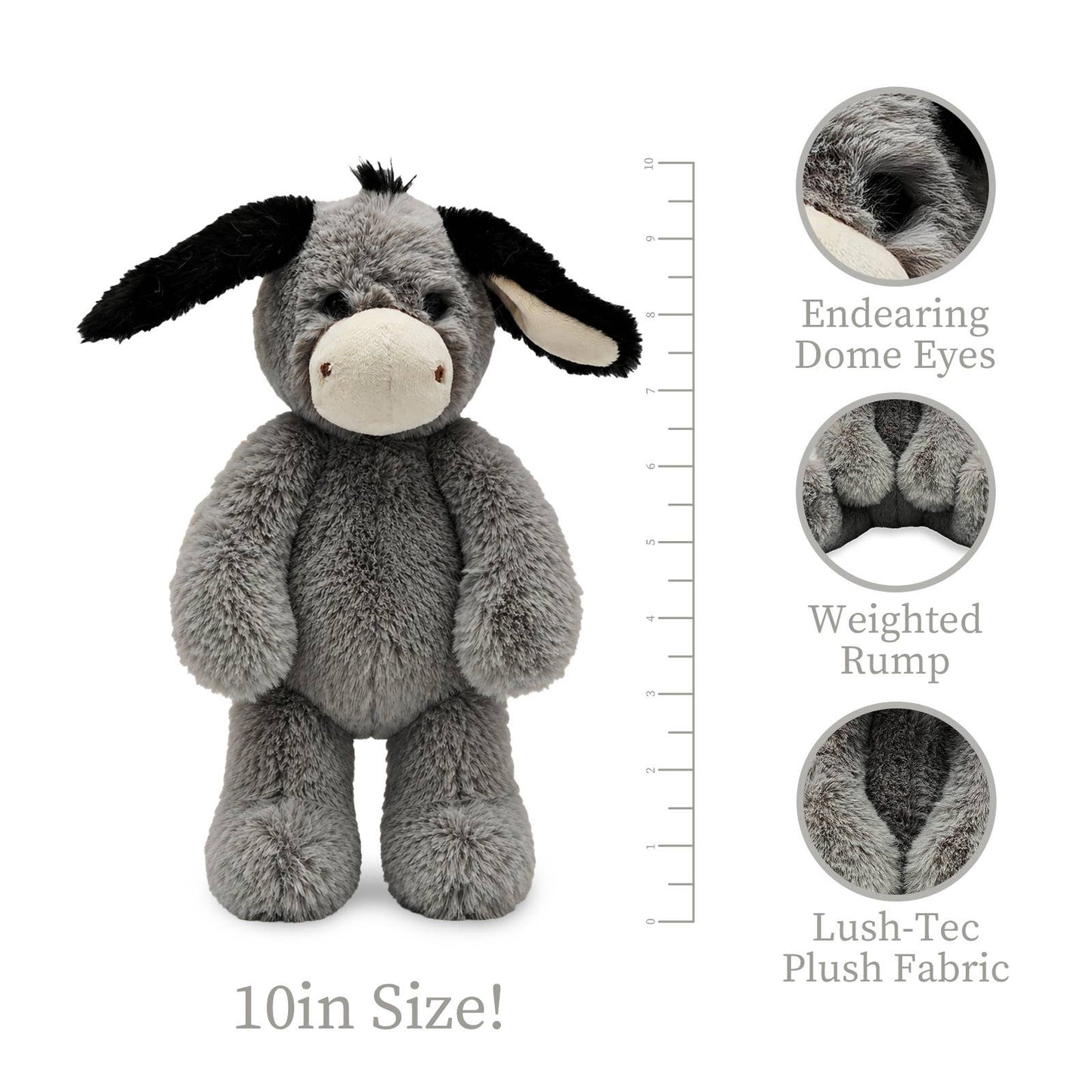 World Softest Plush Lushee 10 inch - Darly Donkey