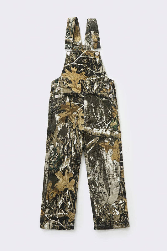Kids Camo Print Denim Overalls