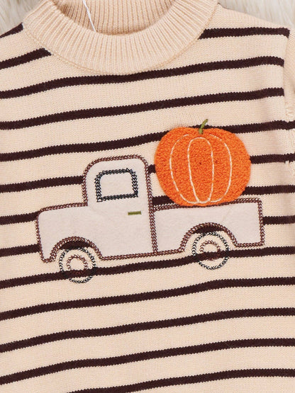 Pumpkin Hauler Embroidered Sweater
