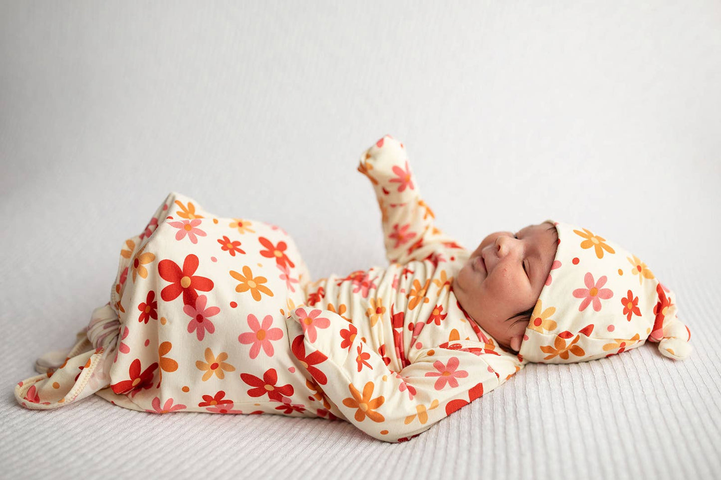 70s Groovy Flower Knotted Baby Gown