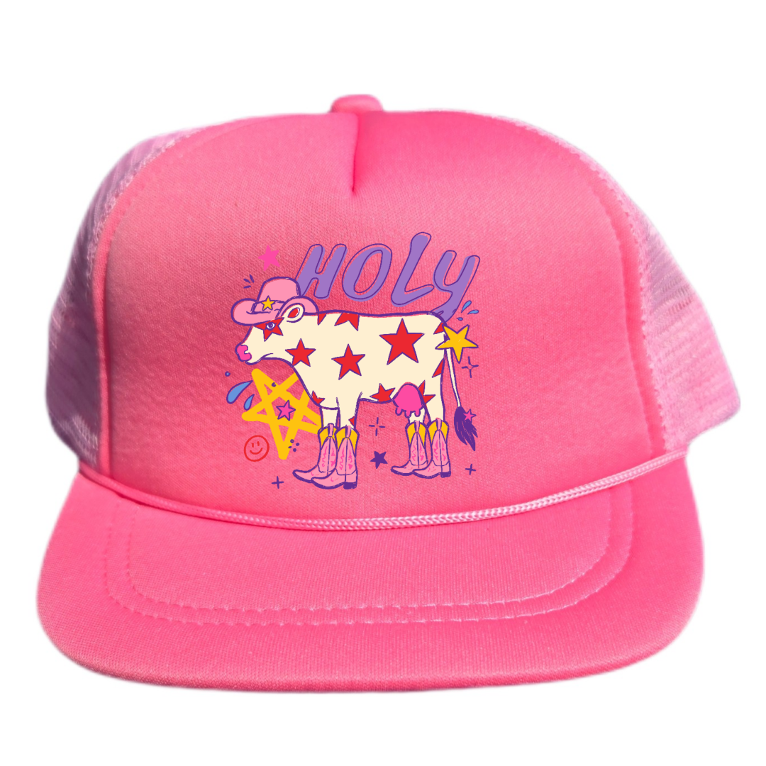 Baby Holy Cow Pink Snapback Trucker Hat