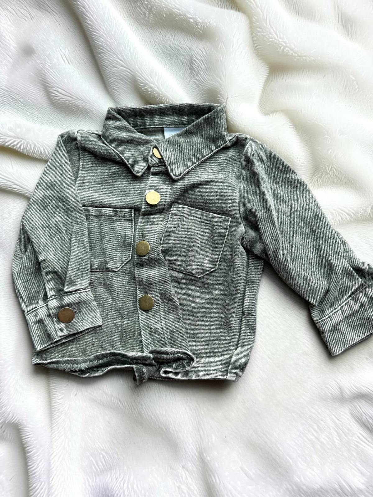 Green Denim Washed Set