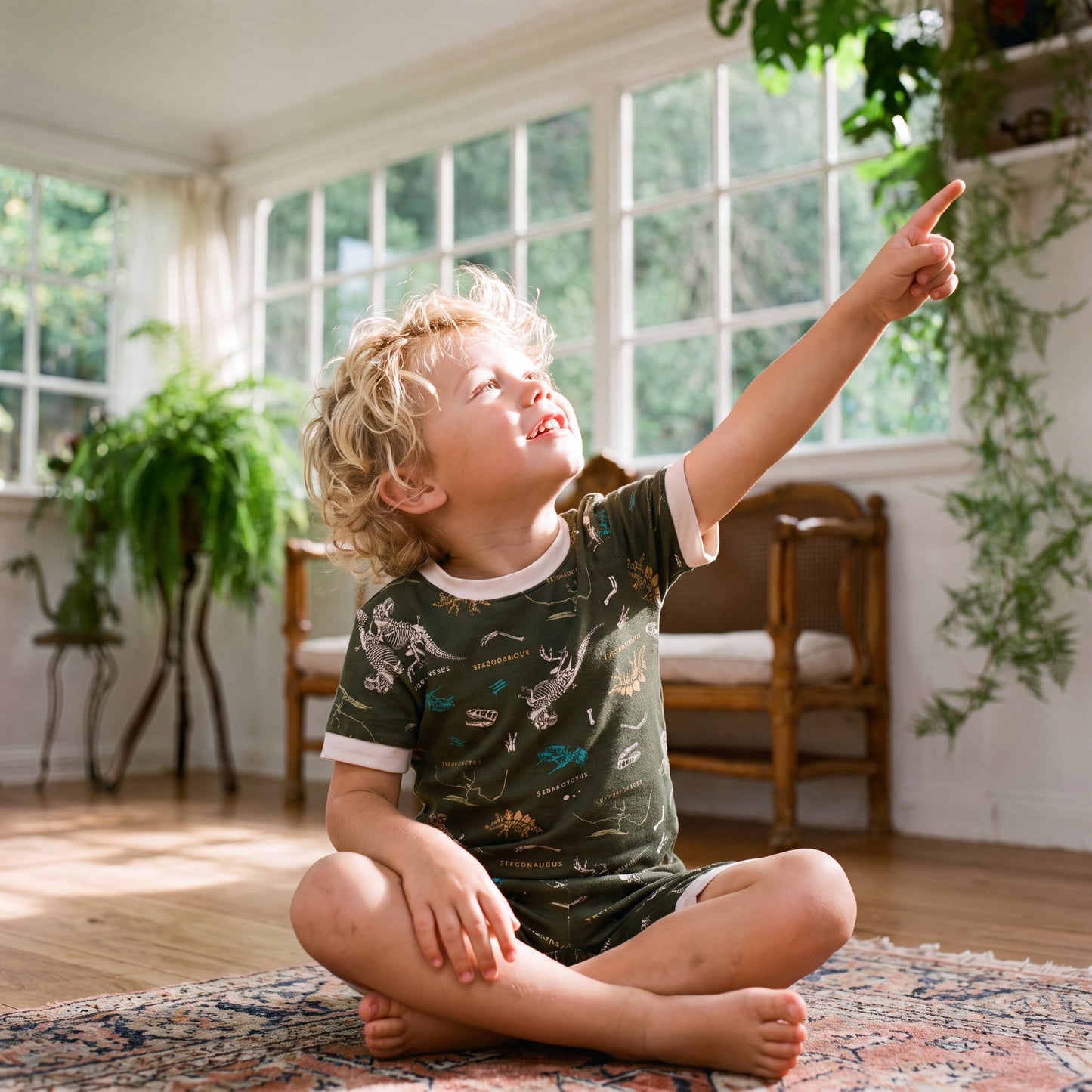 Dino | Viscose Short Sleeve PJ Set
