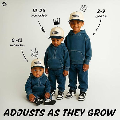 Kids/Baby Vintage Hat - Bubs (Navy/Beige)