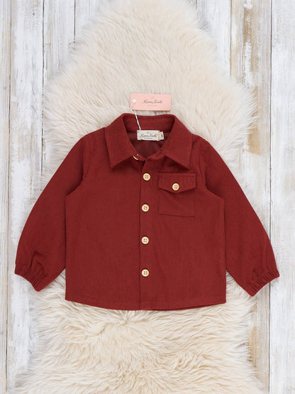 Classic Button-Up Burnt Orange
