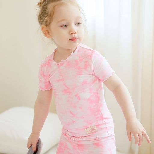 Tie Dye Neon Pink | Bamboo Short Sleeve PJs