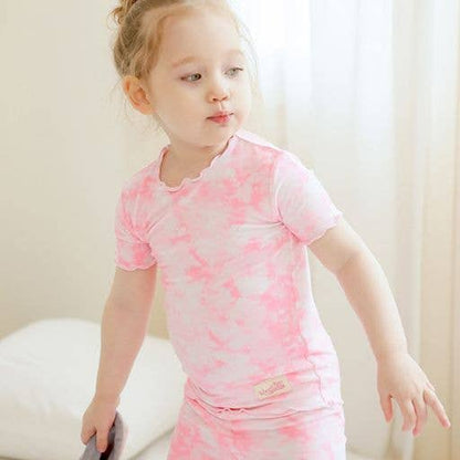 Tie Dye Neon Pink | Bamboo Short Sleeve PJs