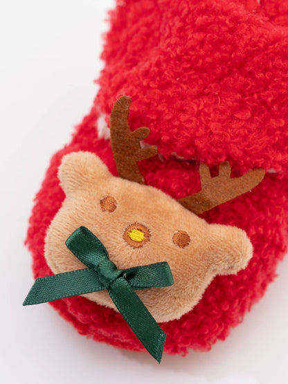 Soft Christmas Baby Booties